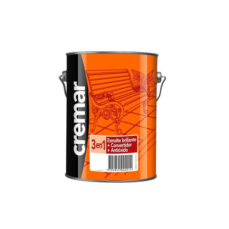 CREMAR ESMALTE BRILLO NEGRO 3-1 3.9LTS
