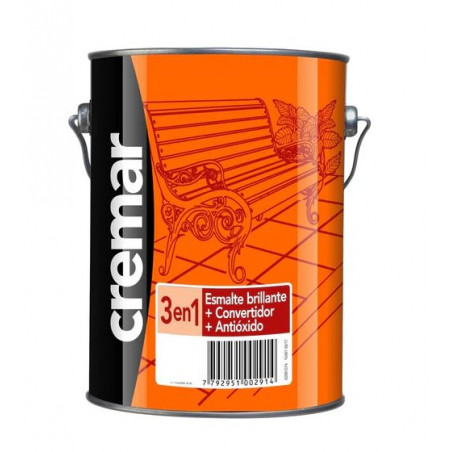 CREMAR ESMALTE BRILLO NEGRO 3-1 3.9LTS