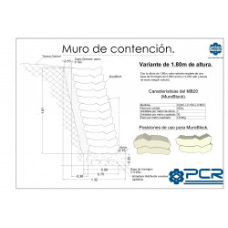 MURO BLOCK CONTENCION DE SUELO PCR