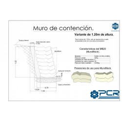 MURO BLOCK CONTENCION DE SUELO PCR