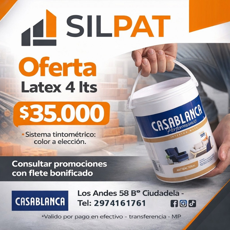 PROMO: PINTURA  4 LITROS
