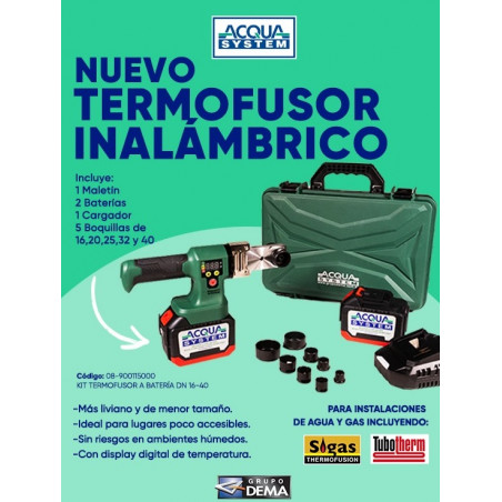 KIT TERMOFUSOR A BATERIA DN16-40