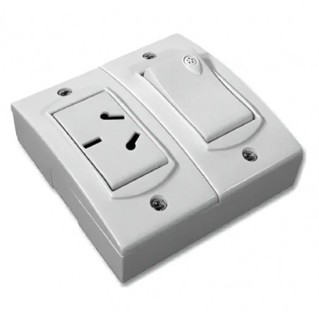 TOMA CORRIENTES 1 Y 1 INTERRUPTOR EXTERIOR